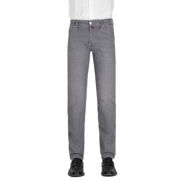 Gray Cotton Men's Jeans - Image 3