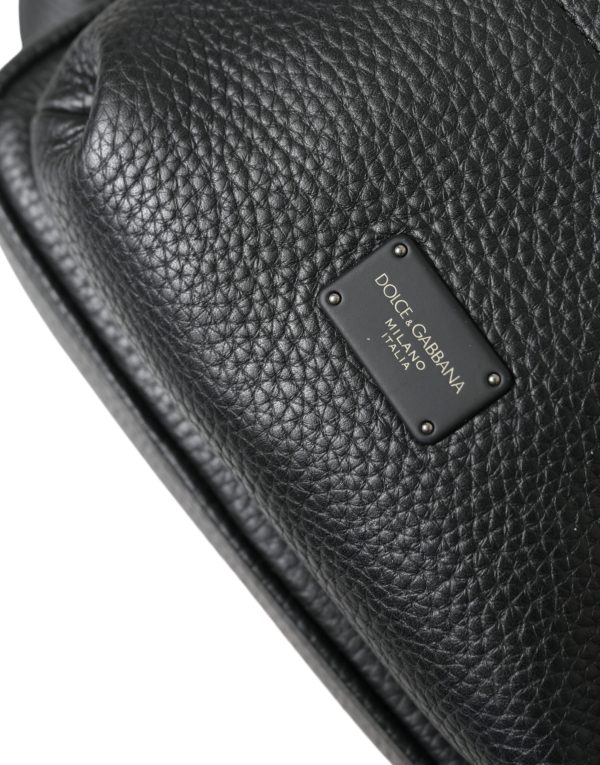 Chic Black Calf Leather Small Backpack - Image 5