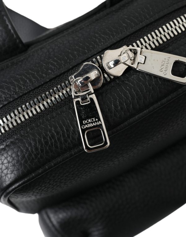 Chic Black Calf Leather Small Backpack - Image 6