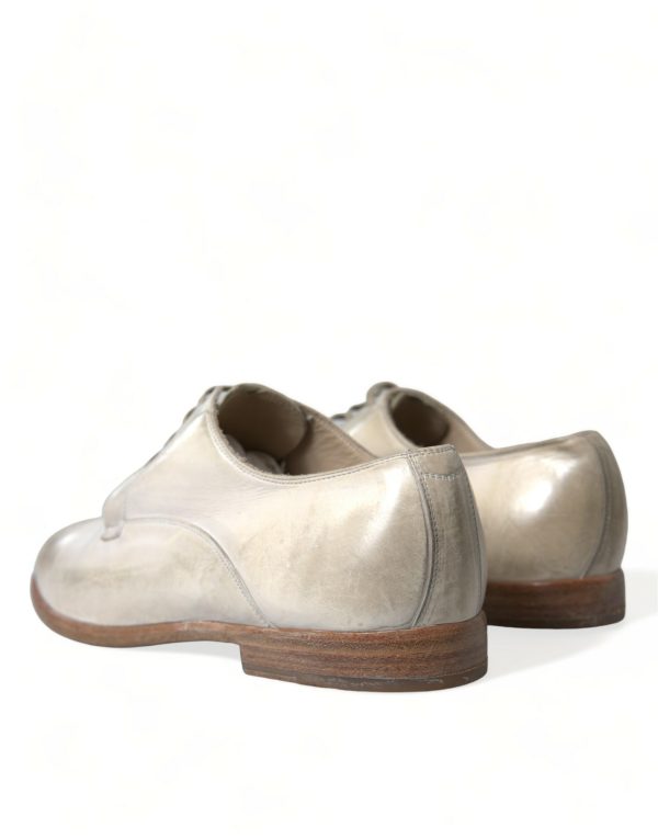 Elegant White Calfskin Derby Shoes - Image 8