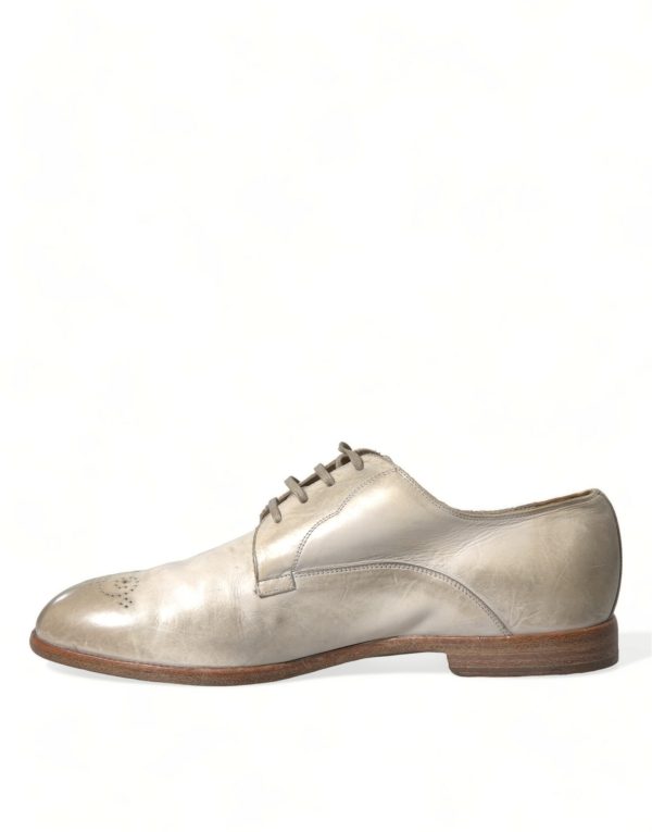 Elegant White Calfskin Derby Shoes - Image 7