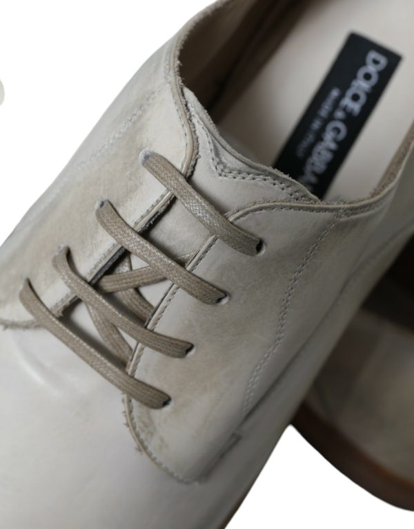 Elegant White Calfskin Derby Shoes - Image 4