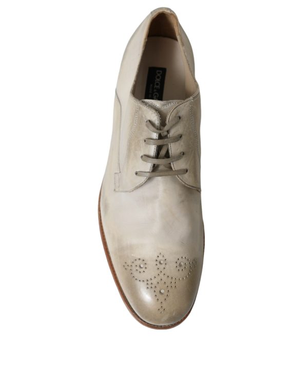 Elegant White Calfskin Derby Shoes - Image 3