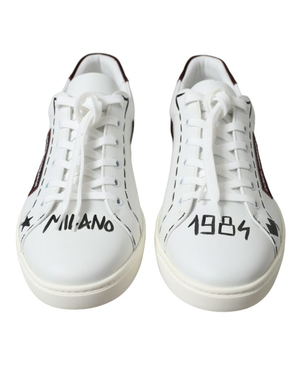 Exclusive White Bordeaux Low Top Sneakers - Image 2