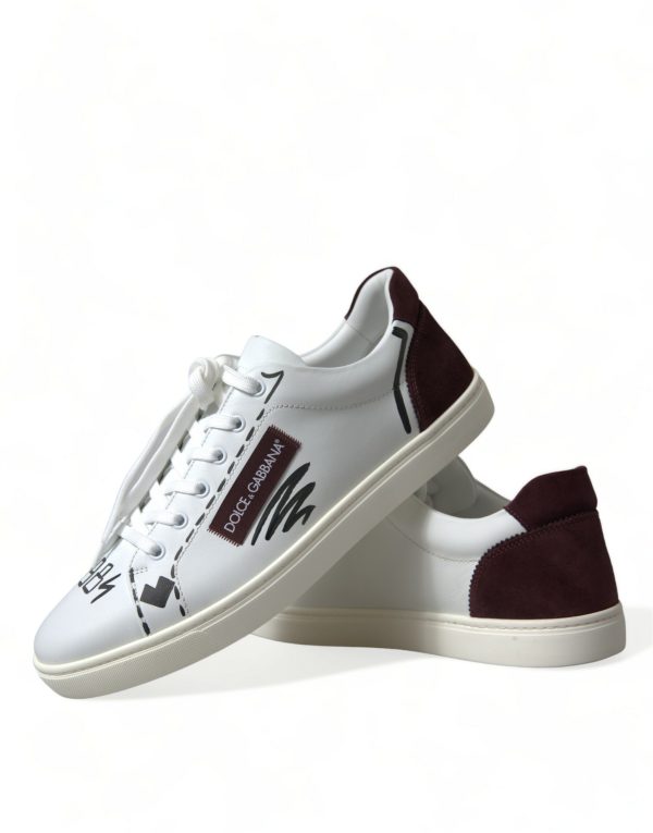 Exclusive White Bordeaux Low Top Sneakers - Image 7