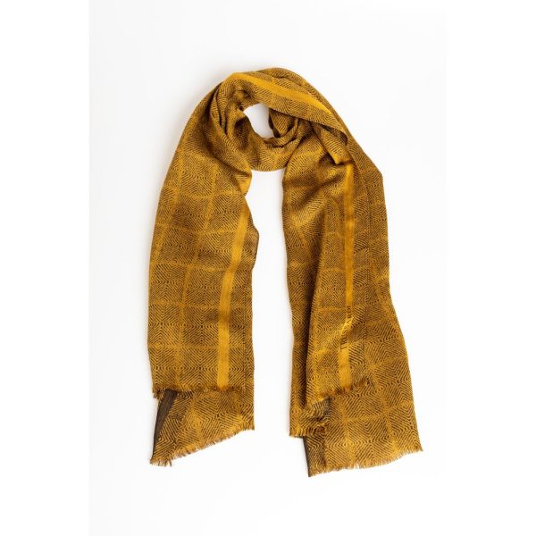 Yellow Viscose Men Scarf - Image 2