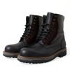 Elegant Bi-Color Leather Boots - Image 3
