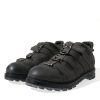 Black Leather Ankle Strap Boots - Image 3