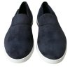 Elegant Blue Suede Leather Loafers - Image 2