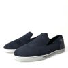 Elegant Blue Suede Leather Loafers - Image 3