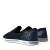 Elegant Blue Suede Leather Loafers - Image 4