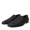 Elegant Black Brocade Dress Loafers - Image 3