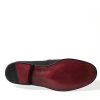 Elegant Black Brocade Dress Loafers - Image 6