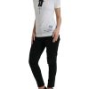Elegant Monochrome Crew Neck T-Shirt - Image 2
