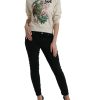 Elegant Jungle Print Crewneck Sweater - Image 2