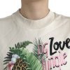 Elegant Jungle Print Crewneck Sweater - Image 4