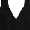 Elegant Black Cashmere Bustier Crop Top - Image 5