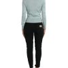 Elegant Light Blue Silk Cardigan - Image 3