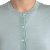 Elegant Light Blue Silk Cardigan - Image 4