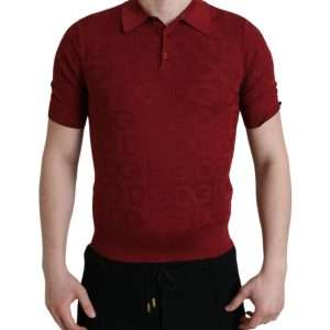 Elegant Silk Maroon Polo T-Shirt
