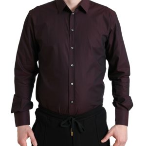 Elegant Maroon Martini Dress Shirt