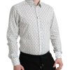 Elegant White Cotton Slim Fit Dress Shirt - Image 2