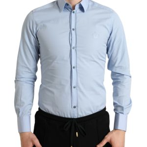 Elegant Slim Fit Sky Blue Dress Shirt