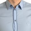 Elegant Slim Fit Sky Blue Dress Shirt - Image 4