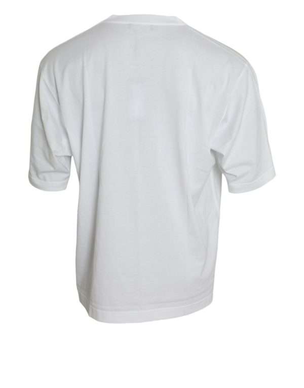 Elegant White Crew Neck Luxury Tee - Image 2