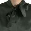 Elegant Silk Ascot Collar Blouse - Image 4
