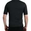 Elegant Silk Crew Neck Tee in Dark Grey - Image 3