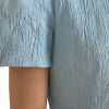 Elegant Sky-Blue Floral Jacquard Mini Dress - Image 5