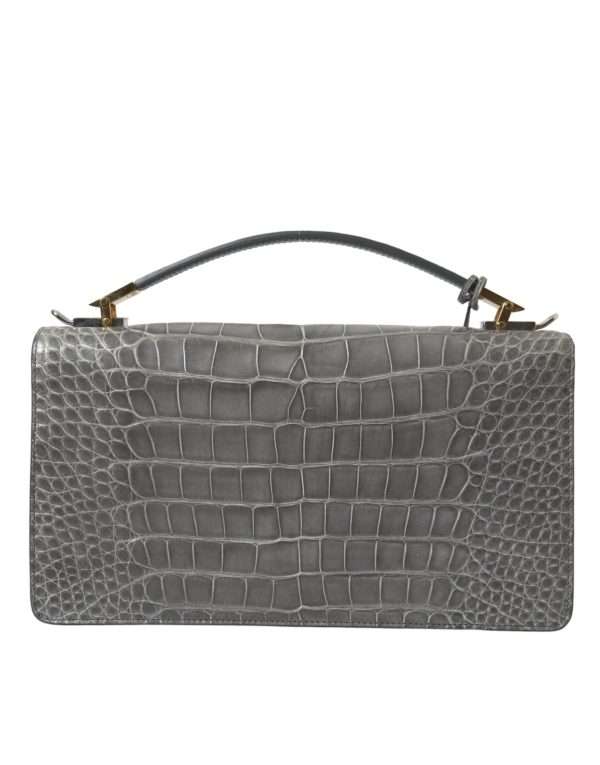 Alligator Leather Medium Shoulder Bag - Image 3