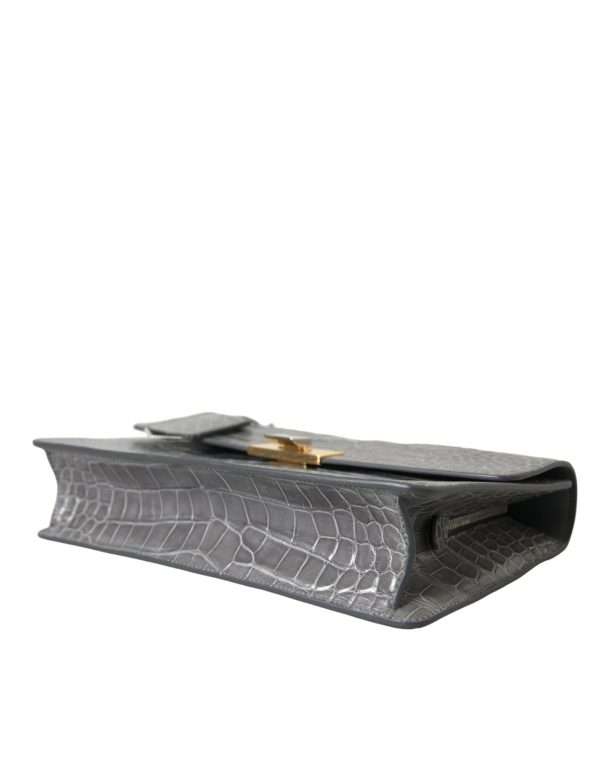 Alligator Leather Medium Shoulder Bag - Image 4
