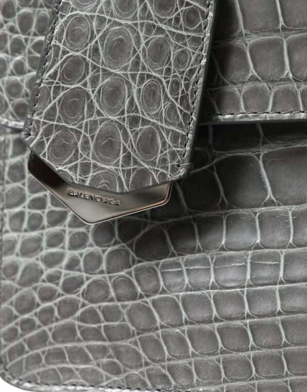Alligator Leather Medium Shoulder Bag - Image 6