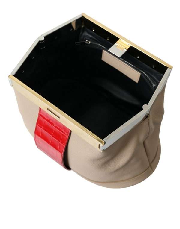 Two Tone Exotic Leather Clutch - Image 6