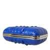 Electric Blue Crocodile Skin Clutch - Image 5