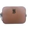 Small Leather Tan Camera Crossbody TB Logo Bag - Image 3