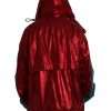 Red Nylon Hooded Pullover Sweatshirt Jacket - Image 3