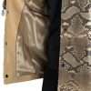 Beige Exotic Leather Biker Blouson Jacket - Image 6