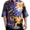 Multicolor Luminarie Print Cotton Casual Shirt - Image 3