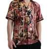 Multicolor Button Down Silk Shirt - Image 3