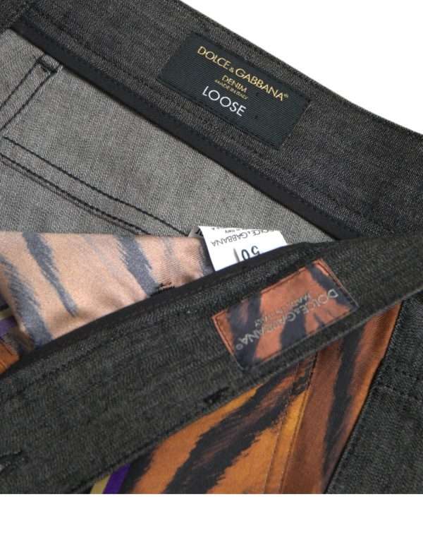 Multicolor Tiger Leopard Cotton Loose Tapered Pants - Image 6