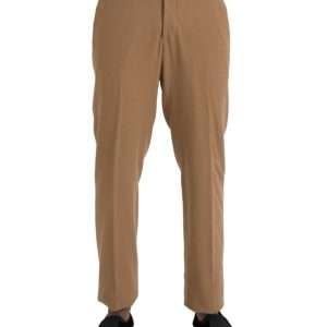 Beige Cashmere Men Straight Fit Dress Pants