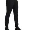 Black Cotton Stretch Skinny Dress Pants - Image 2