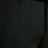 Black Silk Men Skinny Dress Pants - Image 4