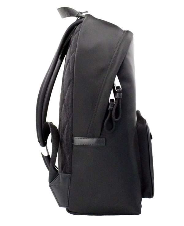 Abbeydale Branded Stamp Black Nylon Backpack Shoulder Bookbag - Image 3
