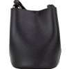 Lorne Small Black Haymarket Check Pebble Leather Bucket Handbag Purse - Image 4