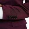 Maroon Silk Single Breasted Coat Blazer - Image 6