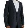 Blue Wool GOLD Single Breasted Coat Blazer - Image 2